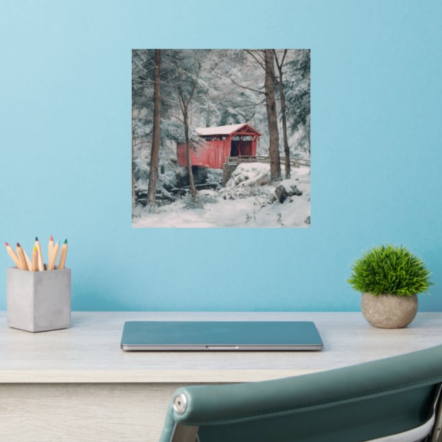 Covered Bridge Wall Decal (Home Office 2)