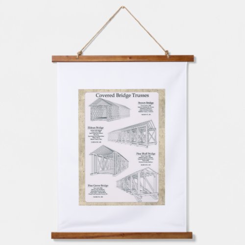 Covered Bridges diagram Hanging Tapestry