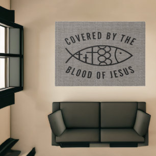 Covered By The Blood Of Jesus Area Rug
