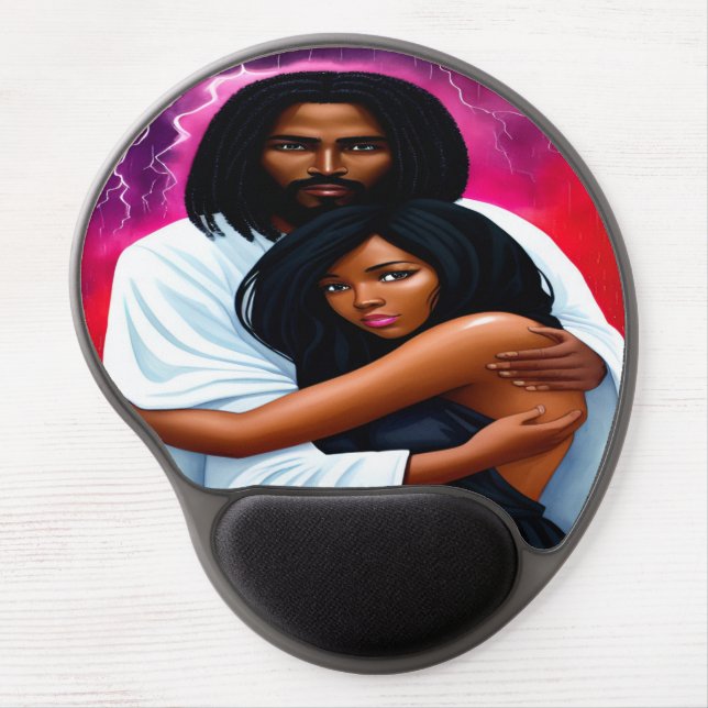 "Covered" Christian Watercolor Gel Mouse Pad (Front)
