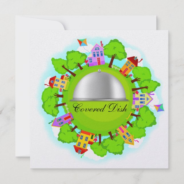 Covered Dish - Neighborhood Event - SRF Invitation (Front)