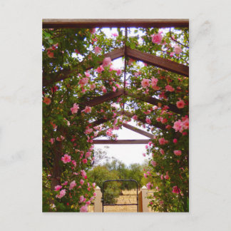 Covered Flower Walkway Postcard