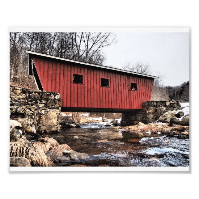 Covered Foot Bridge Photo Print (Front)