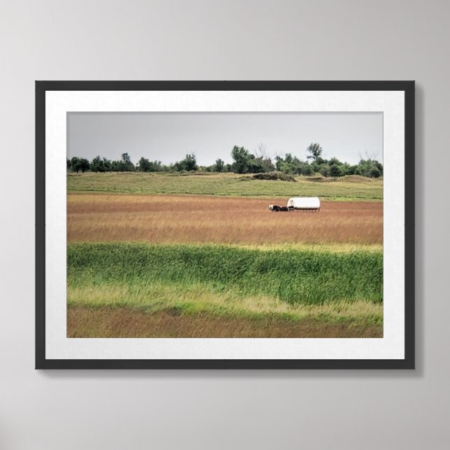 Covered Wagon at Laura Ingalls Wilder Homestead Framed Art (Framed Front)