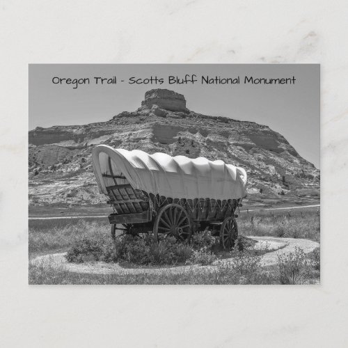 Covered Wagon at Scotts Bluff National Monument Postcard