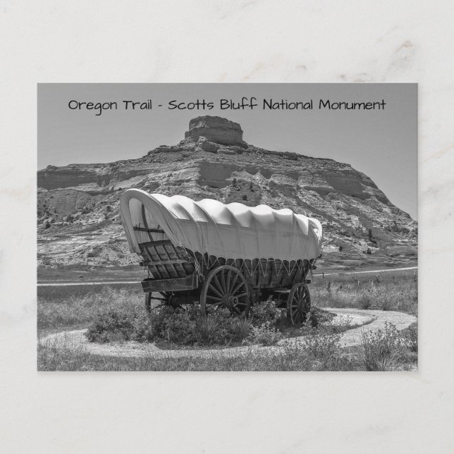 Covered Wagon at Scotts Bluff National Monument Postcard (Front)