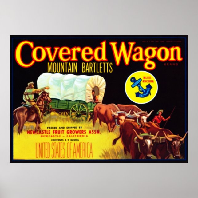 Covered Wagon Bartletts Poster (Front)