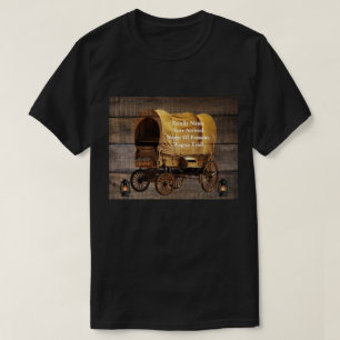 Covered Wagon Coal oil Lamps Western  T-Shirt