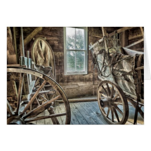 Covered wagon, wooden wagon wheel (Front Horizontal)