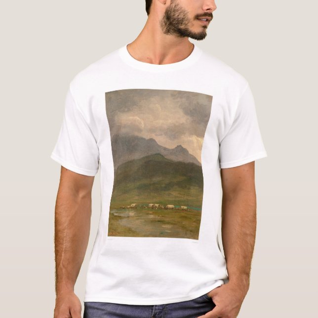 Covered Wagons by Bierstadt (0101A) T-Shirt (Front)