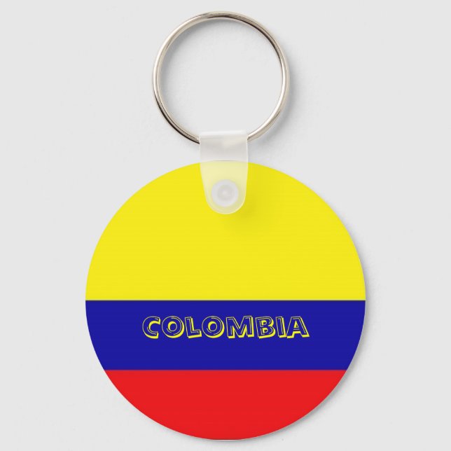 Coverered Colombia flag key chain (Front)