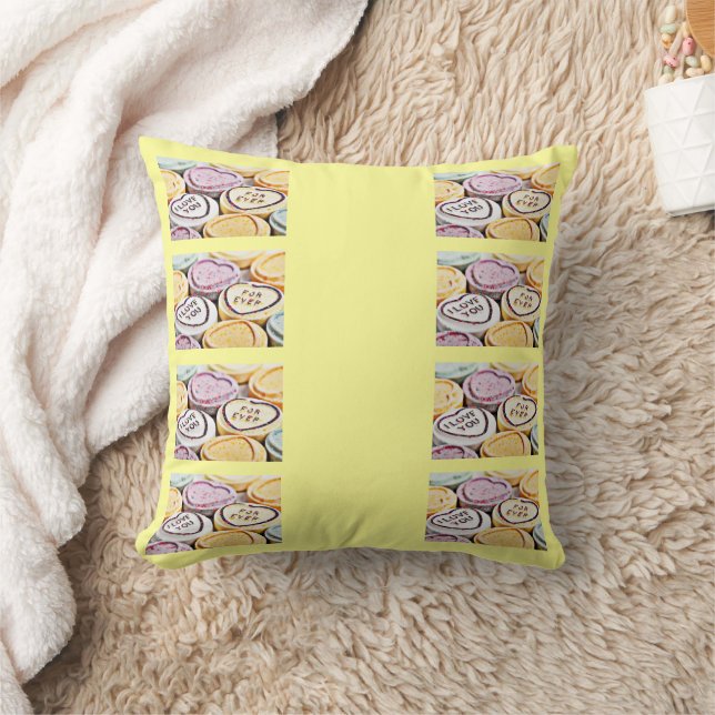 Coversation Hearts Throw Pillow (Blanket)