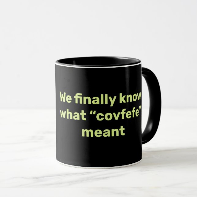 Covfefe (coronavirus icon) mug (Front Right)