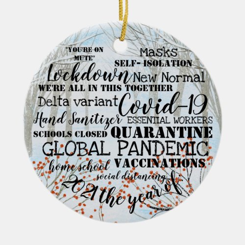 covid19 2021 the year of vaccinations snow xmas ce ceramic ornament