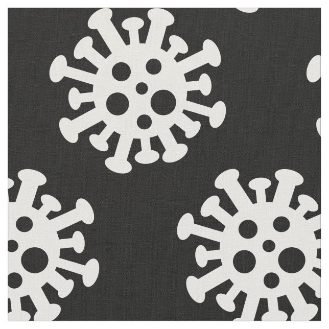 Covid19 corona virus pattern print fabric (Close Up)