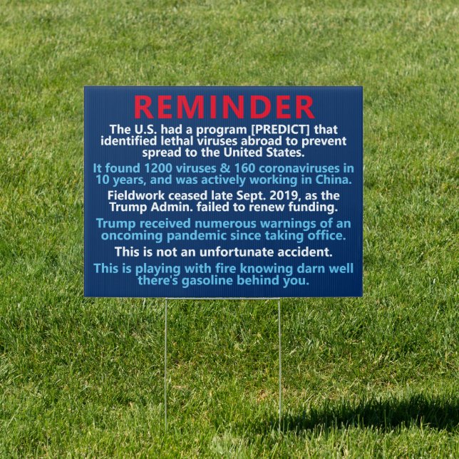 Covid19 Trump Admin Predict Detection Funding Fail Sign (Insitu)