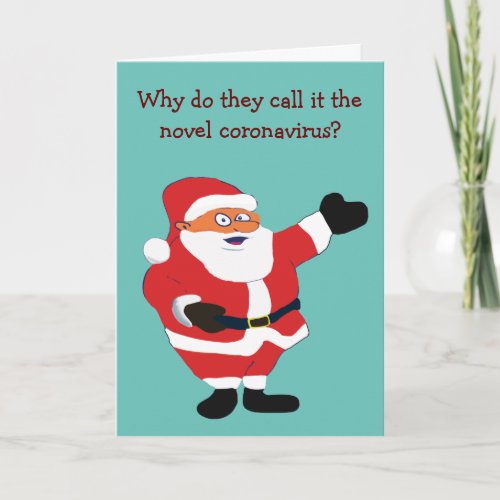 Covid 19 Bad Santa Funny Joke Humor Classic Value Holiday Card