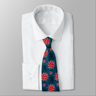 Covid 19 blue neck tie