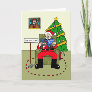 Covid 19 Christmas Quarantine Santa Card