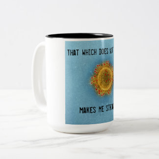 Covid-19 Coffee Mug. 15oz. Black and White. Two-Tone Coffee Mug