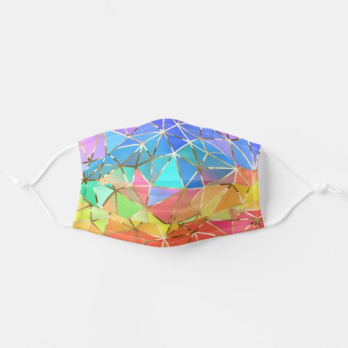 Covid_19 Color Heal Energize Rainbow Gold Geometry Adult Cloth Face Mask