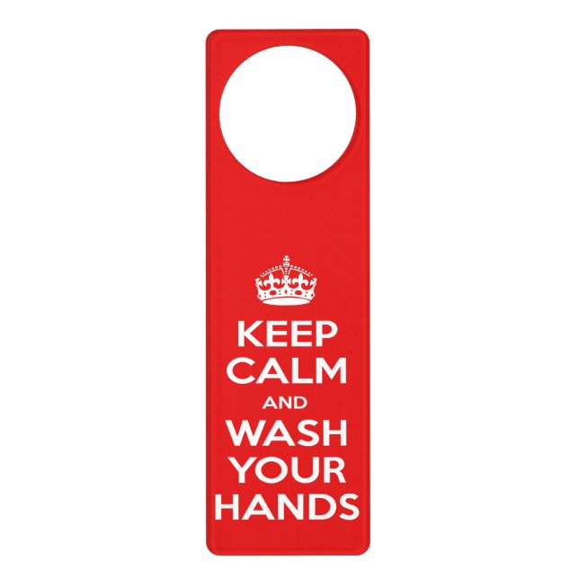 Covid-19, Coronavirus, Keep Calm Door Hanger (Front)