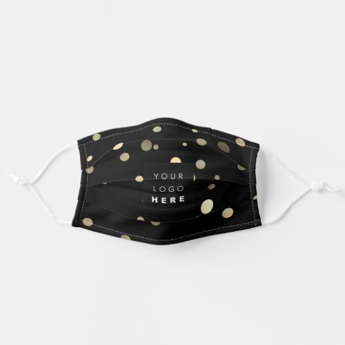 Covid_19 Custom Logo Black Gold Confetti Adult Cloth Face Mask