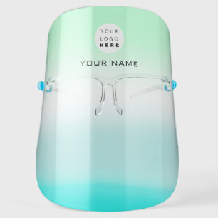 Covid-19 Custom Logo Color Therapy Makeup Blue Face Shield