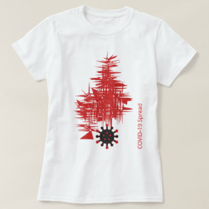 COVID-19 Experience, Black Red Virus Spread Custom T-Shirt