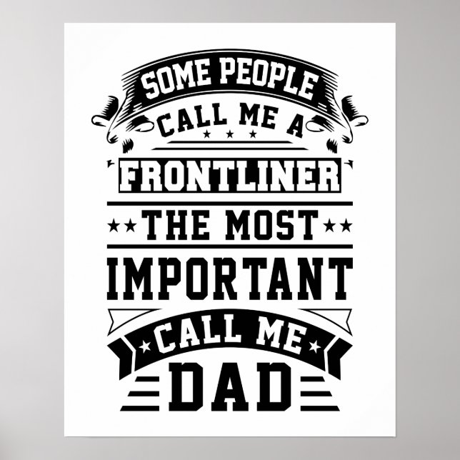 COVID 19 Frontliner Gift Some People Call Me Poster (Front)