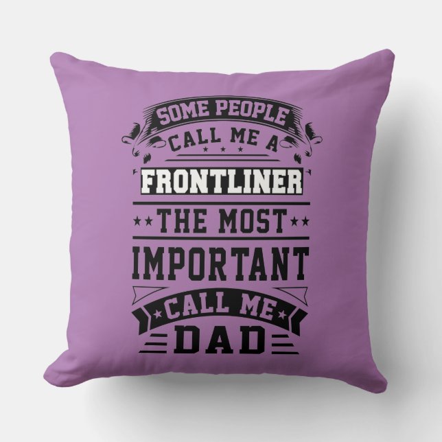 COVID 19 Frontliner Gift Some People Call Me Throw Pillow (Front)