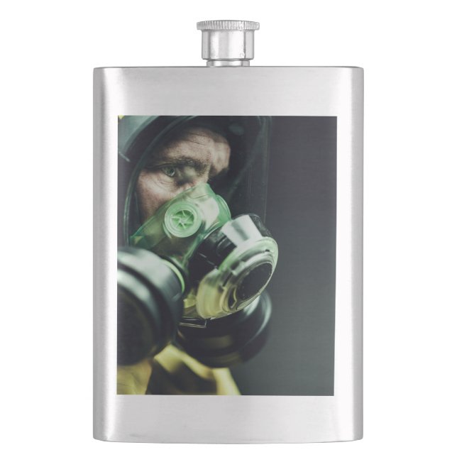 Covid 19 Gas Mask Flask (Front)