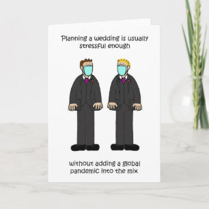 Covid 19 Gay Male Wedding Planning Stress Card