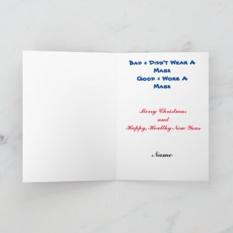COVID-19 Good or Bad Christmas Card | Zazzle