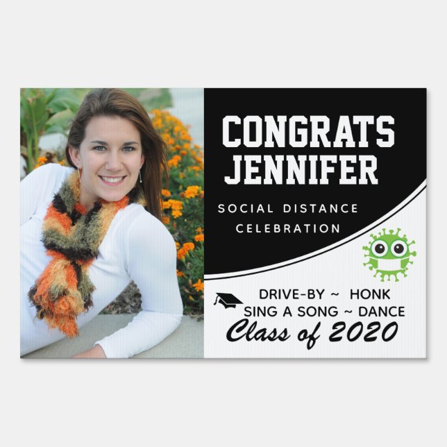 Covid-19 Graduation Sign Ideas (Front)