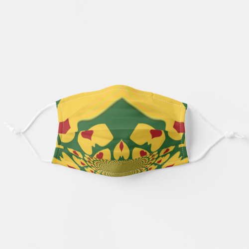 Covid 19 I love Jamaica Red Golden Green Adult Cloth Face Mask