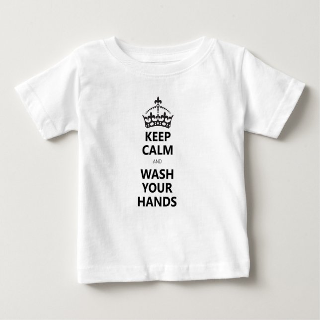 covid-19 keep calm and wash your hands t-shirt (Front)