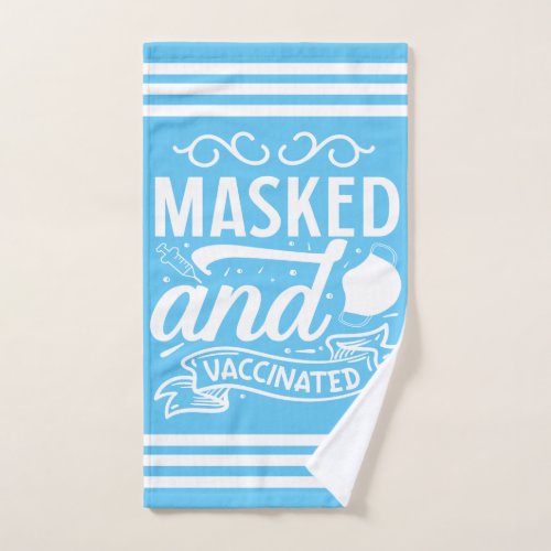 COVID_19 Masked and Vaccinated Hand Towel