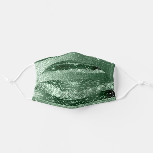 Covid_19 Mint Green Stripes Strokes Artwork Adult Cloth Face Mask