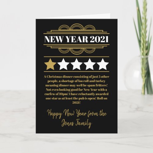 Covid_19 new year 2021 bad review card 1 star