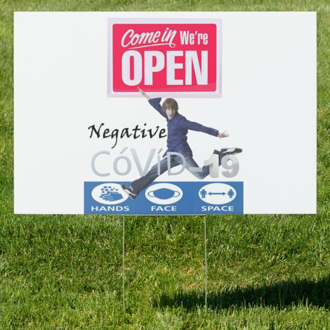 Covid 19 Open for Business  Yard Sign  (Insitu)