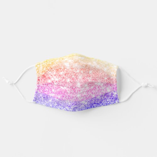 Covid_19 Pink Glitter Sparkly Girly Glitter Pastel Adult Cloth Face Mask