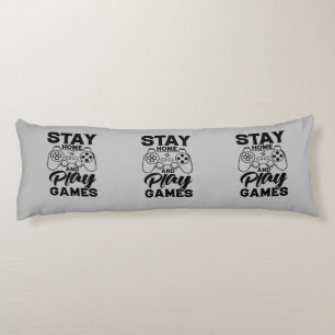 COVID 19 Quarantine Gamer Gift - Stay At Home Body Pillow