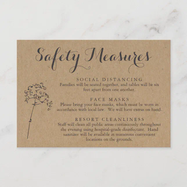 Social Distancing Card Covid 19 Safety Mask Social Distancing Information Enclosure Card | Zazzle