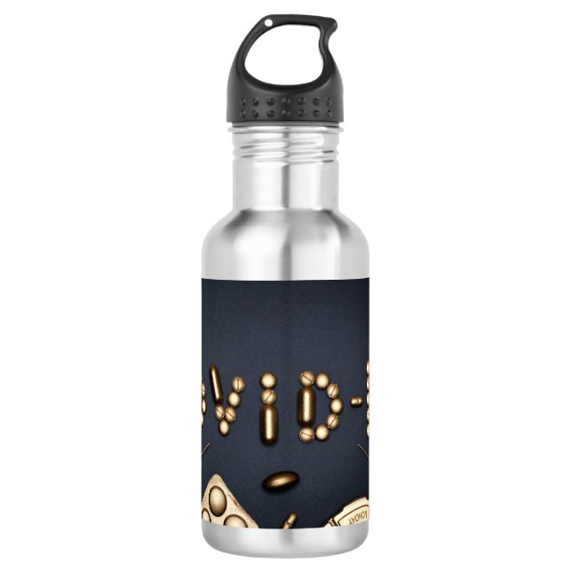 Covid-19 Stainless Steel Water Bottle (Front)