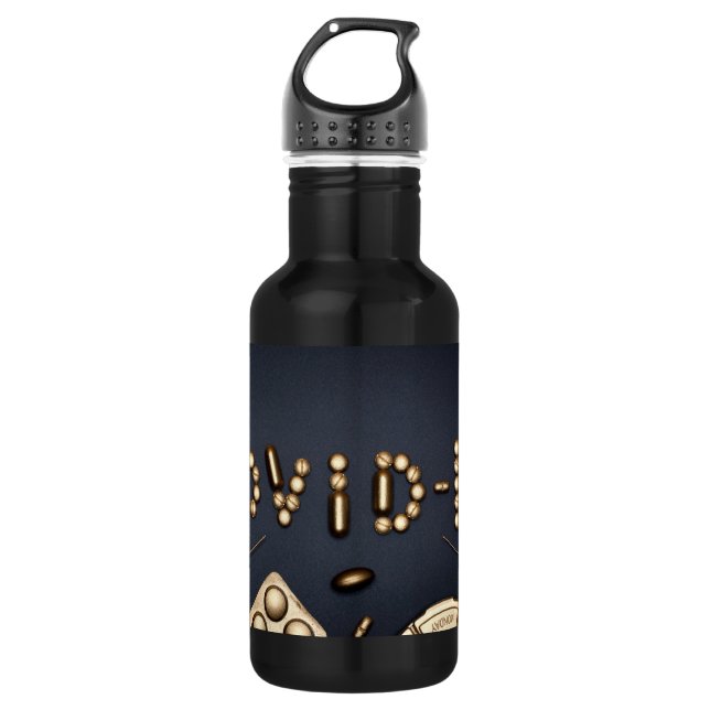 Covid-19 Stainless Steel Water Bottle (Front)