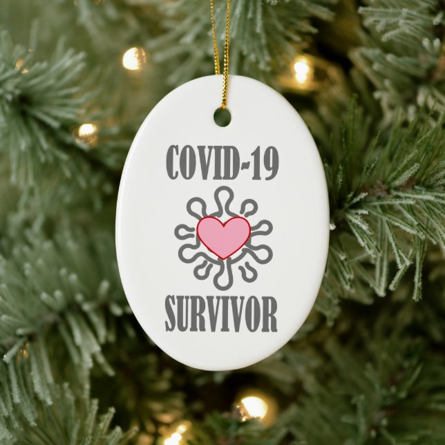 COVID-19 Survivor Corona virus I survived Ceramic Ornament (Tree)