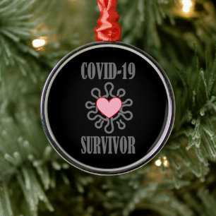 COVID-19 Survivor Corona virus I survived Metal Ornament