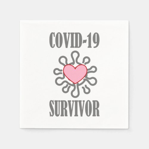 COVID_19 Survivor Corona virus I survived Napkins