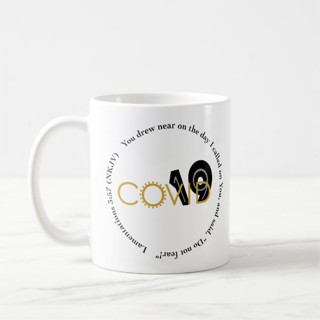 COVID 19 Thank You Mug with Scripture, Custom (Left)
